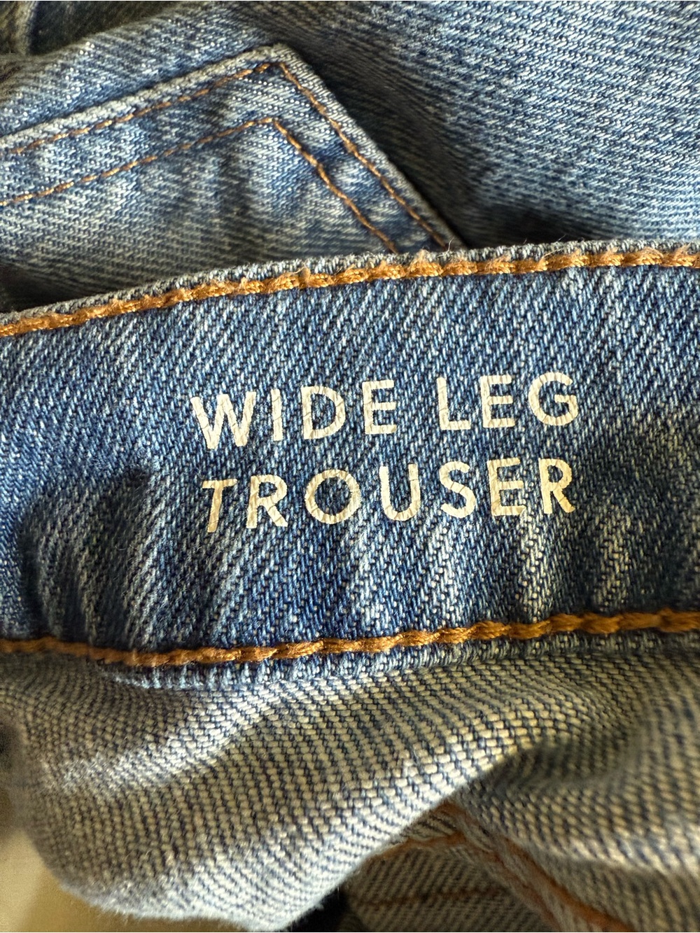 J CREW Wide Leg Trousers Jeans Blue Denim Closet Staple Classic High Rise 27 - Picture 5 of 9